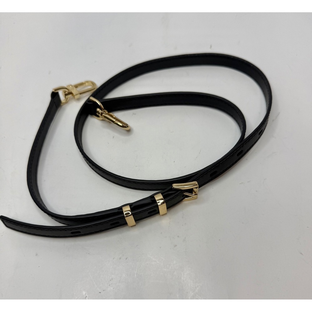 Michael Kors Black Crossbody Strap with Gold Hardware Approx 41 in Adjustable
